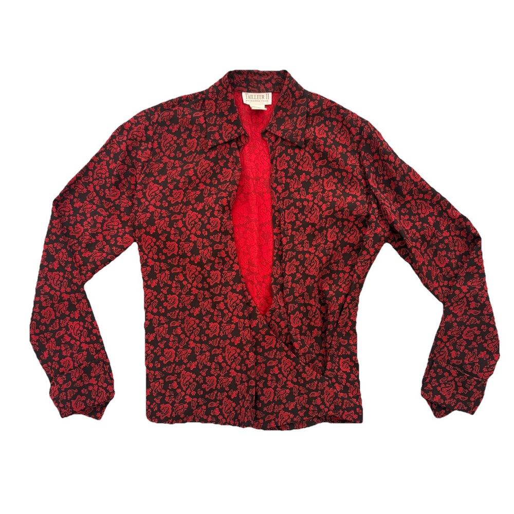 TAILLEUR II BY BARRIE PACE 2 Petite 100% Asian Wrap Top 2P Women’s
